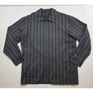 Pardazzio Uomo Vintage Men's Gray 100% Wool Full Zip Overcoat. NWOT. Size XL